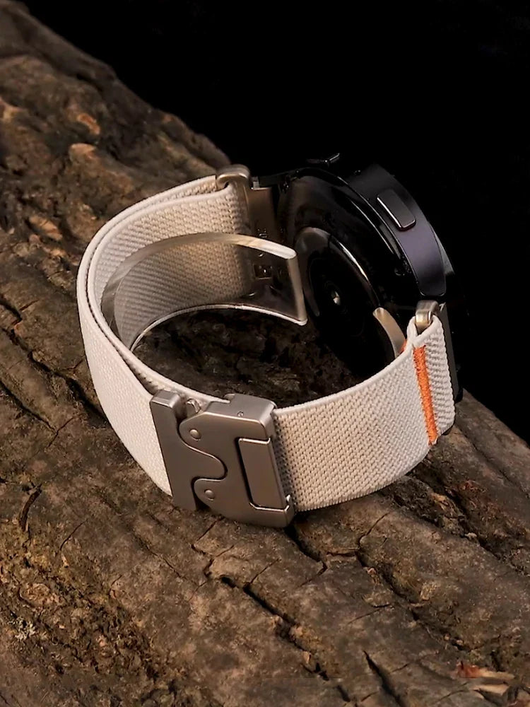 Nylon parachute style watch band by BandsCo Straps, durable fabric strap for COROS watches with adjustable buckle and stitching.