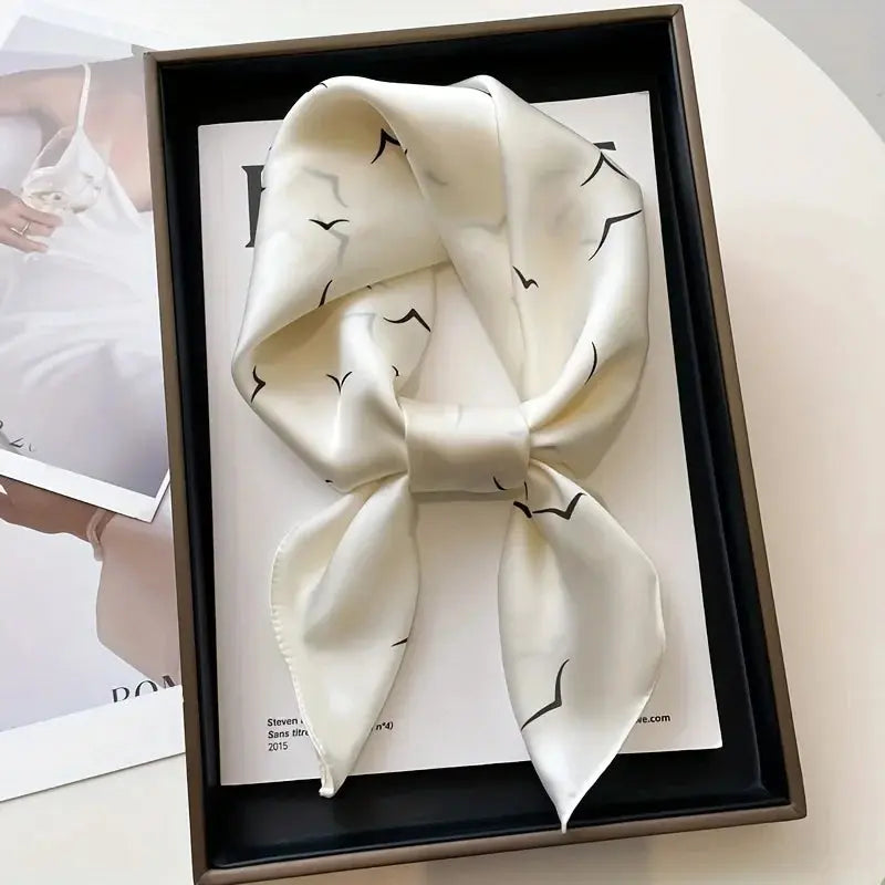 Fashion Luxury Brand 70cm Silk Square Scarf Women Satin Neck Tie Female Hair Bandana Headkerchief Shawl Wrap Hijab Echarpe ZITA LA BELLE ÉLITE