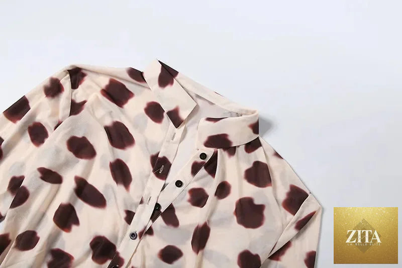 Sexy Printed With Detachable Scarf Women's Shirt Dress Lapel Collar Full Sleeve Button Mini Dresses 2026 Summer Chic Female Robe