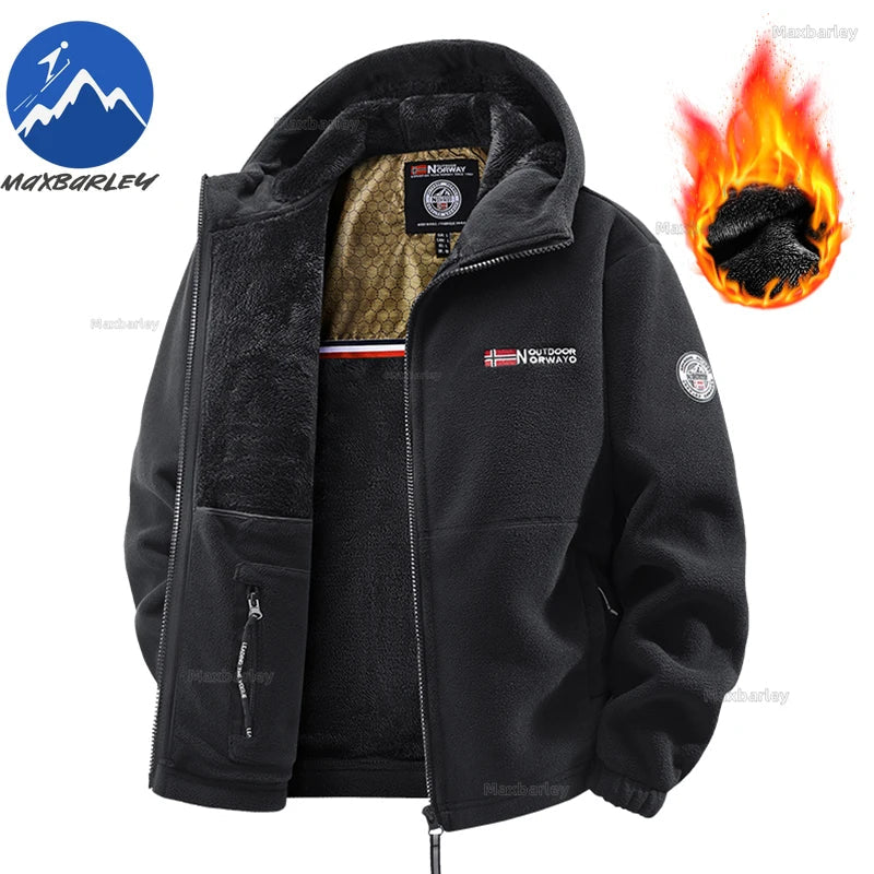 Maxbarley Winter Sportswear Set Mens Retro Training Thick Fleece Jacket + Pants Two Piece Set Casual Ski Running Tracksuit Suit ZITA LA BELLE ÉLITE