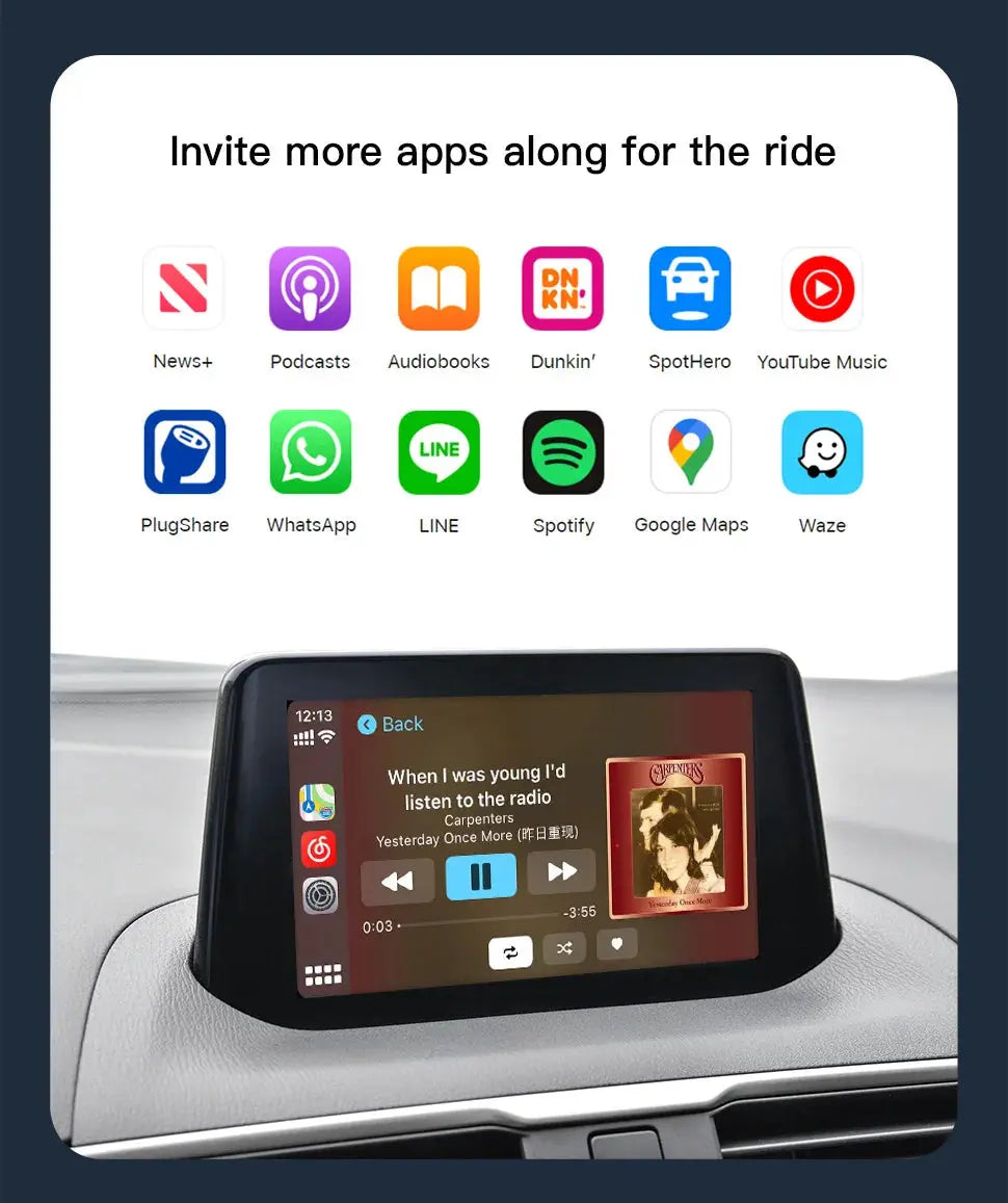 NEW P3 For Wireless Apple CarPlay Android Auto Adapter USB Hub OEM for Retrofit Mazda 2 3 6 CX3 CX5 CX8 CX9 MX5 TK78669U0C Kit ZITA LA BELLE ÉLITE