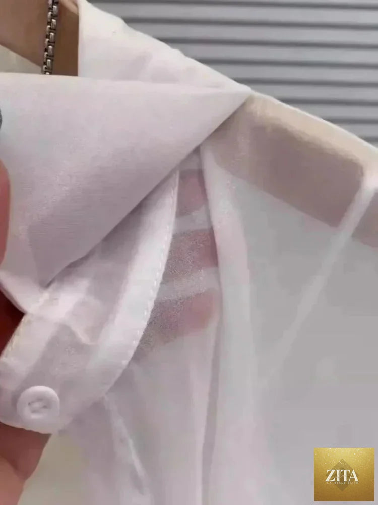 Plus size summer ice silk breathable sunproof shirt by Trendy Attic Store, lightweight and comfortable for hot weather.