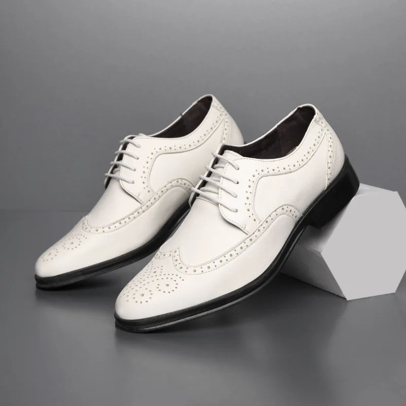 Men's Oxford Shoes Genuine Calfskin Leather