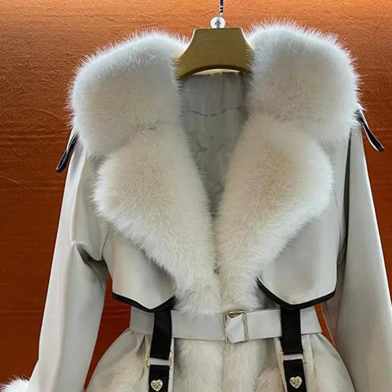 Ladies 2025 Winter Fake Fox Fur Coat Medium Long Sleeve Fluffy Teddy Jacket Women's New Warm Thicken Lined Luxury Casual Outwear ZITA LA BELLE ÉLITE