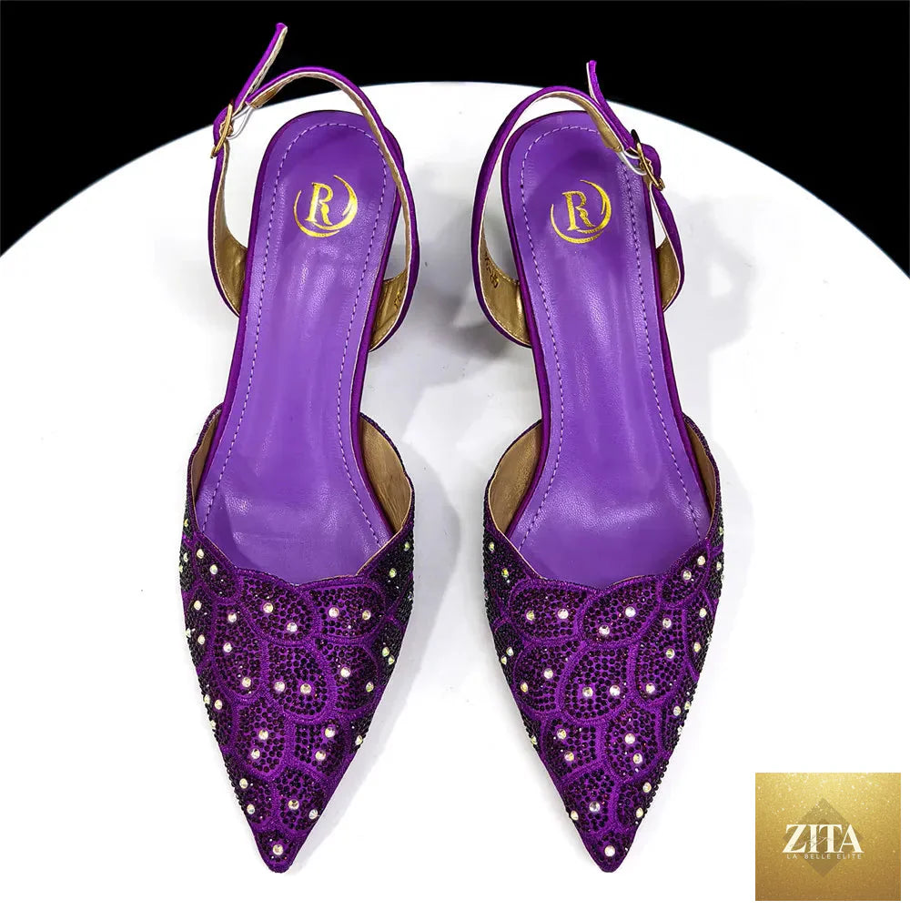 Luxurious EdleessFashion Italian shoes and handbags set featuring stylish shoes and matching handbags in elegant design.