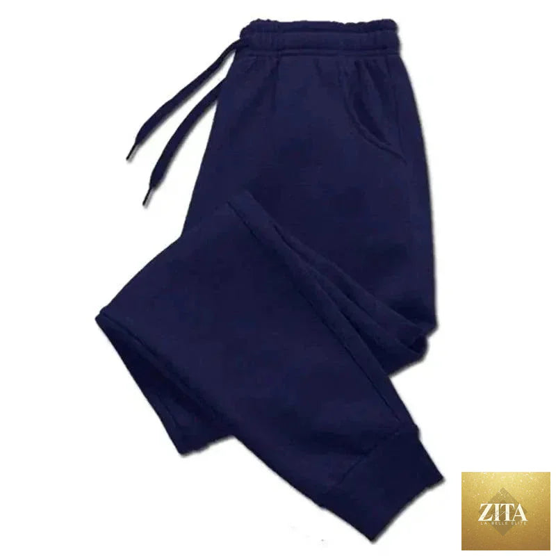 Mandotos men's sport jogging trousers in solid color, autumn/winter loose-fit fitness pants with comfortable streetwear style.