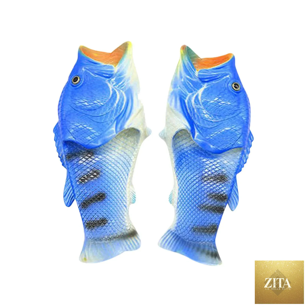 Funny LadyShow.Store slippers for women, featuring colorful fish design, suitable for summer beachwear, available in sizes 32-46.