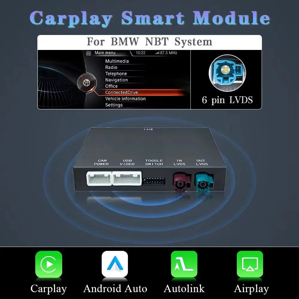 Wireless Apple CarPlay & Android Auto Mirror Link Functions Decoder For BMW NBT System 1 2 3 4 5 6 7 Series X1 X3 X4 X5 X6 MINI ZITA LA BELLE ÉLITE