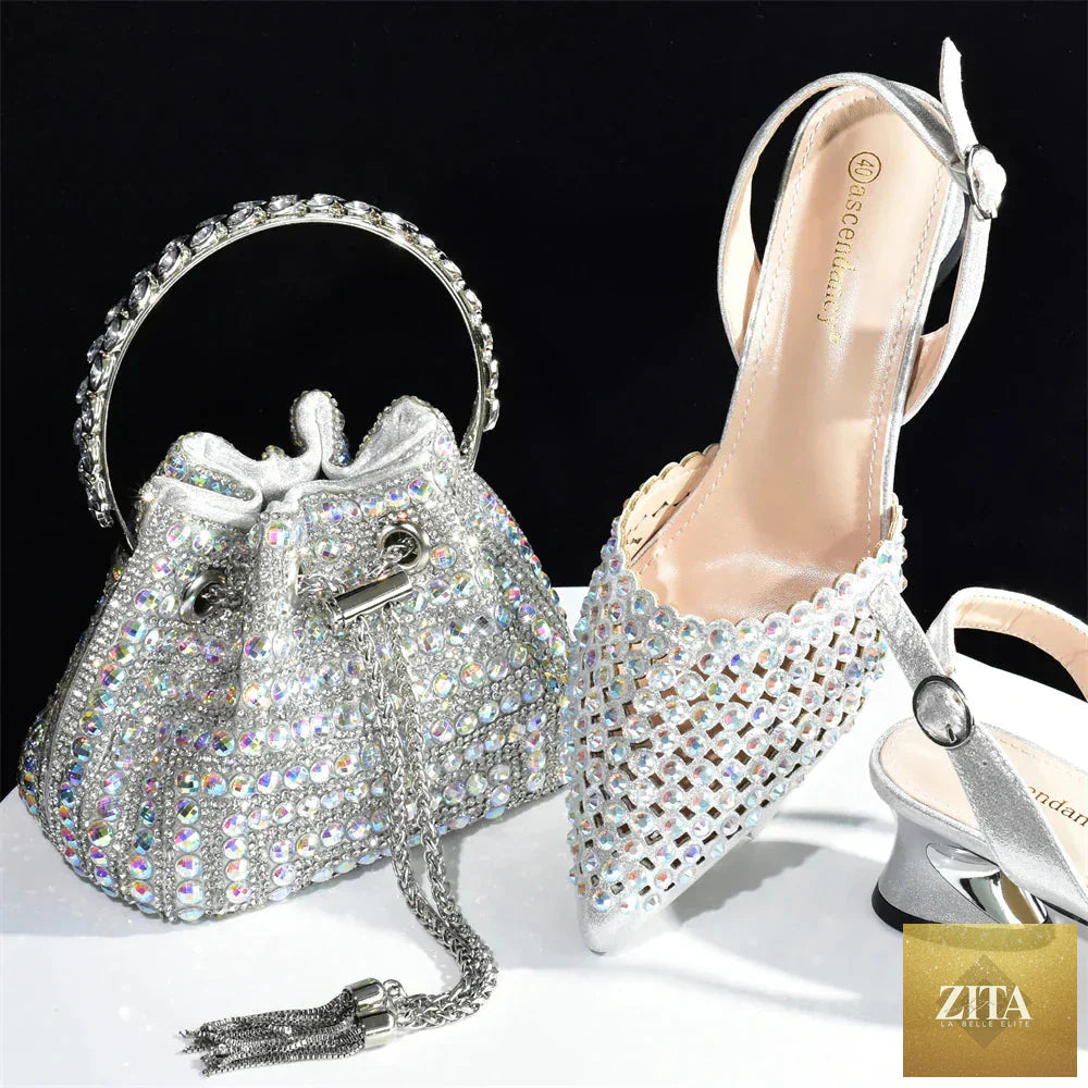 Luxurious EdleessFashion shoes and matching bag set with elegant design, perfect for stylish occasions.