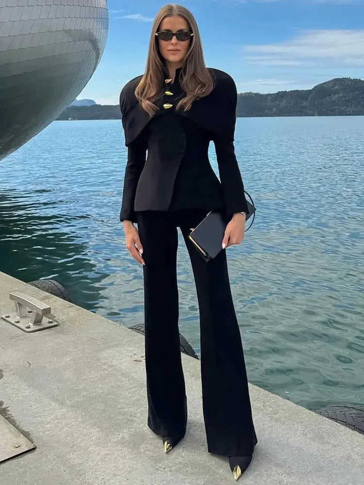 MoaaYina Winter Gray Black Coat With Grid Pattern And Double Breasted Lace Up Coat With Fungus Edge S-4XL ZITA LA BELLE ÉLITE