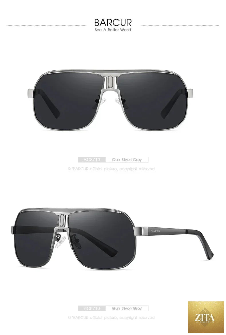 Stevvex BARCUR polarized sports sunglasses for men with gradient lenses, UV400 protection, ideal for fishing, driving, hiking, outdoor activities