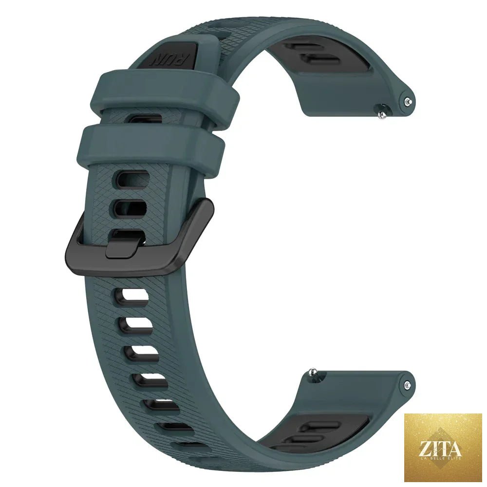 Coros silicone sport watch strap for Pace Series and APEX watches, black BandsCo Straps accessory with adjustable fit