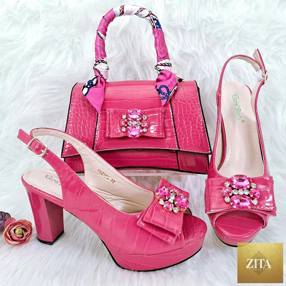 Luxurious Italian shoe and bag set by EdleessFashion, featuring elegant designs and high-quality craftsmanship.