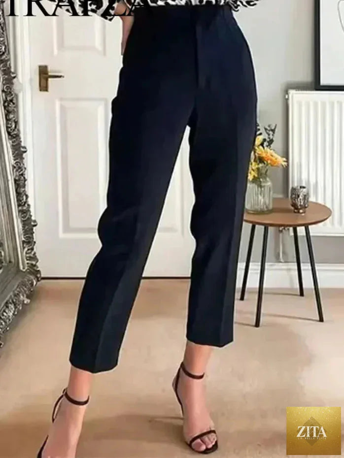 Women’s high waist slim casual trousers by Zita La Belle Elite, shown in a stylish fit and fabric suitable for everyday wear.