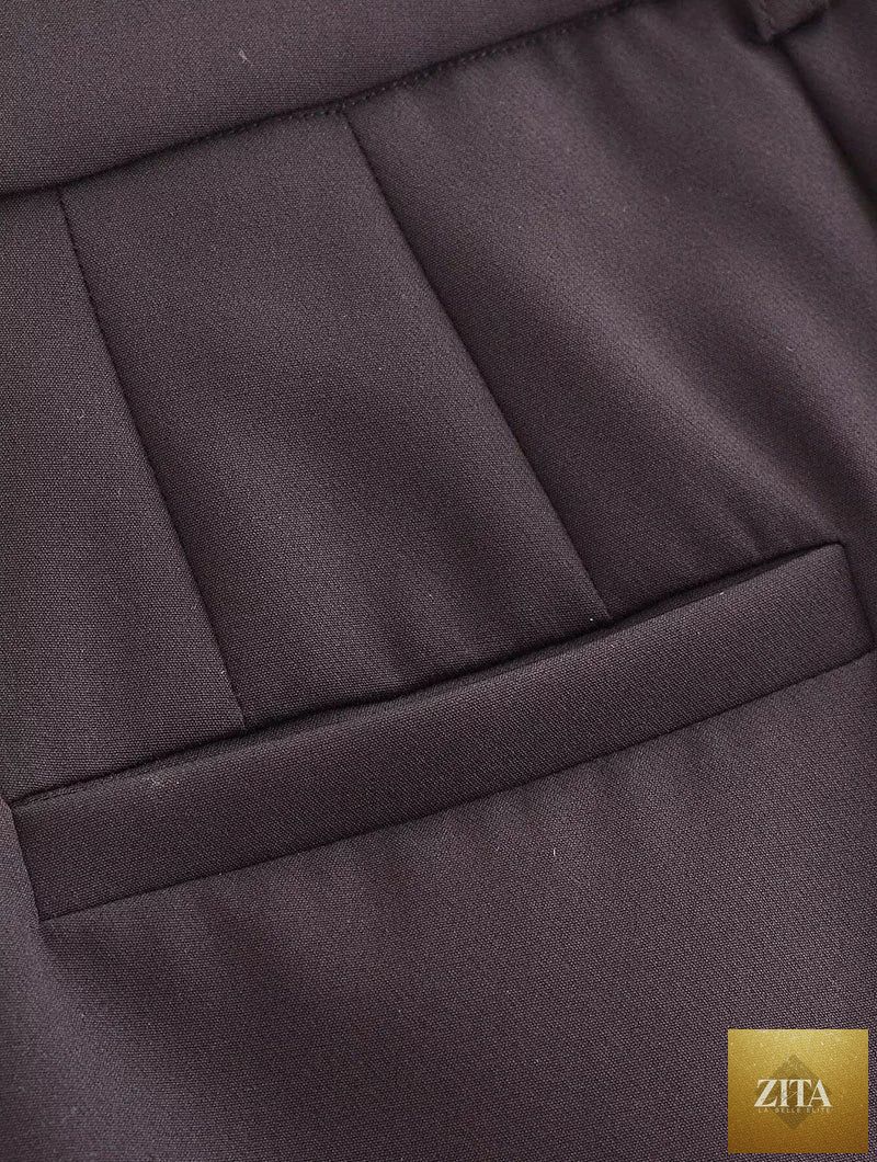 Women's high waist pencil trousers by SMinvite, LLC, slim-fitting casual office work pants with a sleek, professional look.