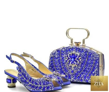 Luxurious Italian shoes and matching bag set by EdleessFashion featuring elegant design and high-quality craftsmanship.
