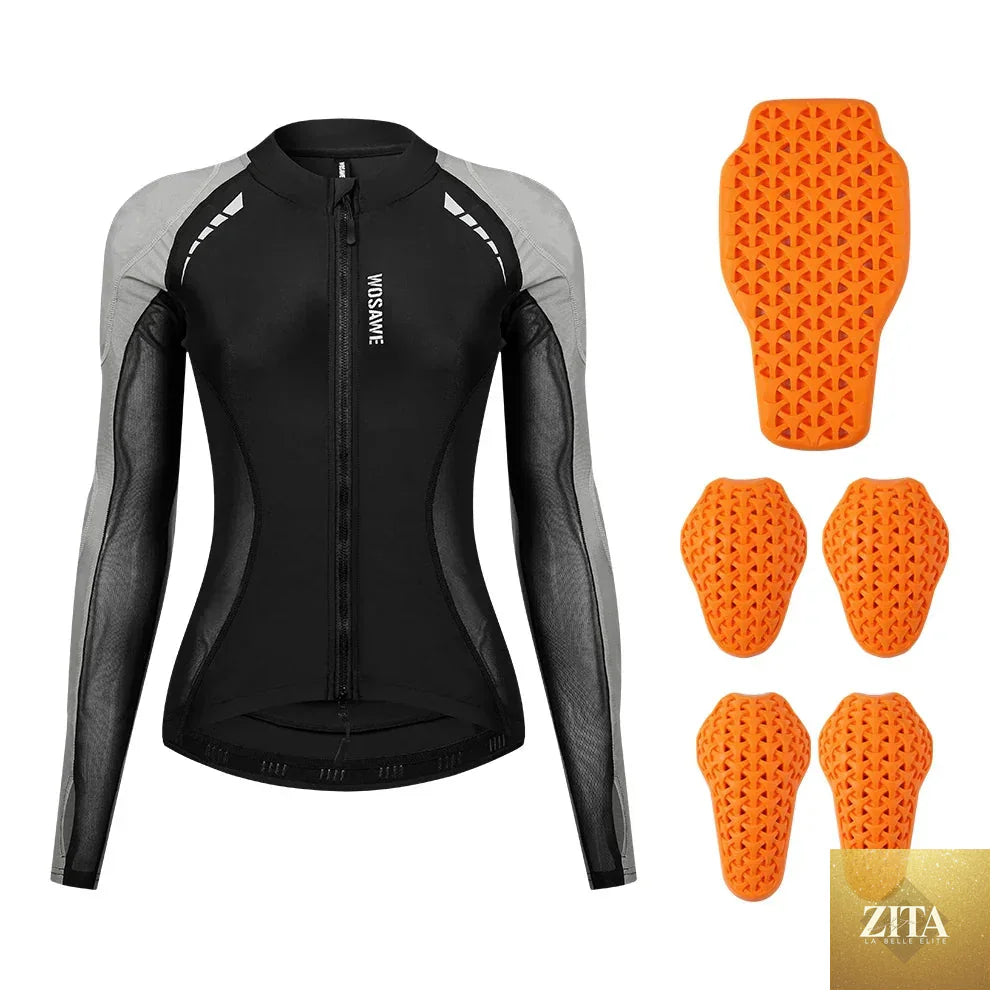WOSAWE Women Motorcycle Jacket Downhill Motocross Motorbike Reflective Summer Biker Riding Clothing Apparel