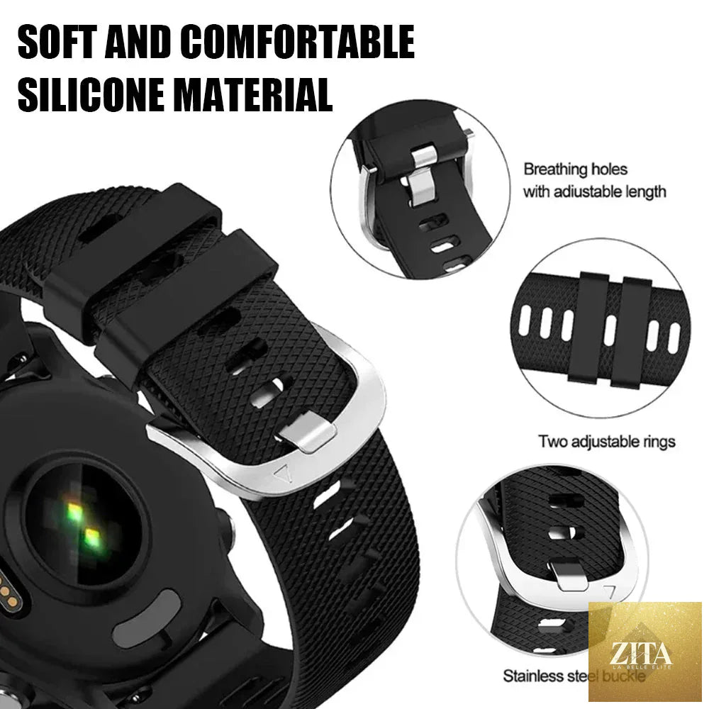 Coros silicone sport watch strap for Pace Series and APEX watch, flexible and durable BandsCo Straps accessory.