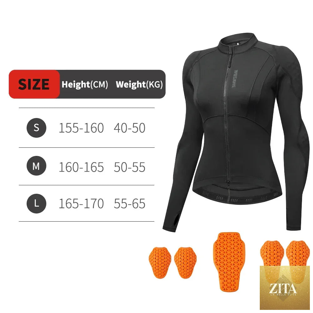 WOSAWE Women Motorcycle Jacket Downhill Motocross Motorbike Reflective Summer Biker Riding Clothing Apparel