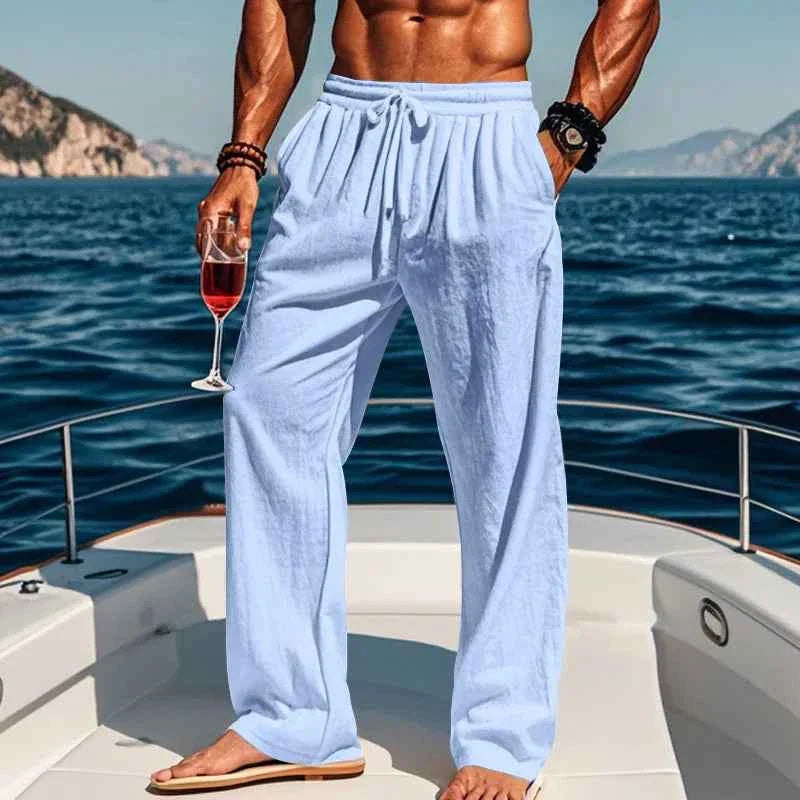Men's 16-Color Linen Yoga Pants Spring/Summer