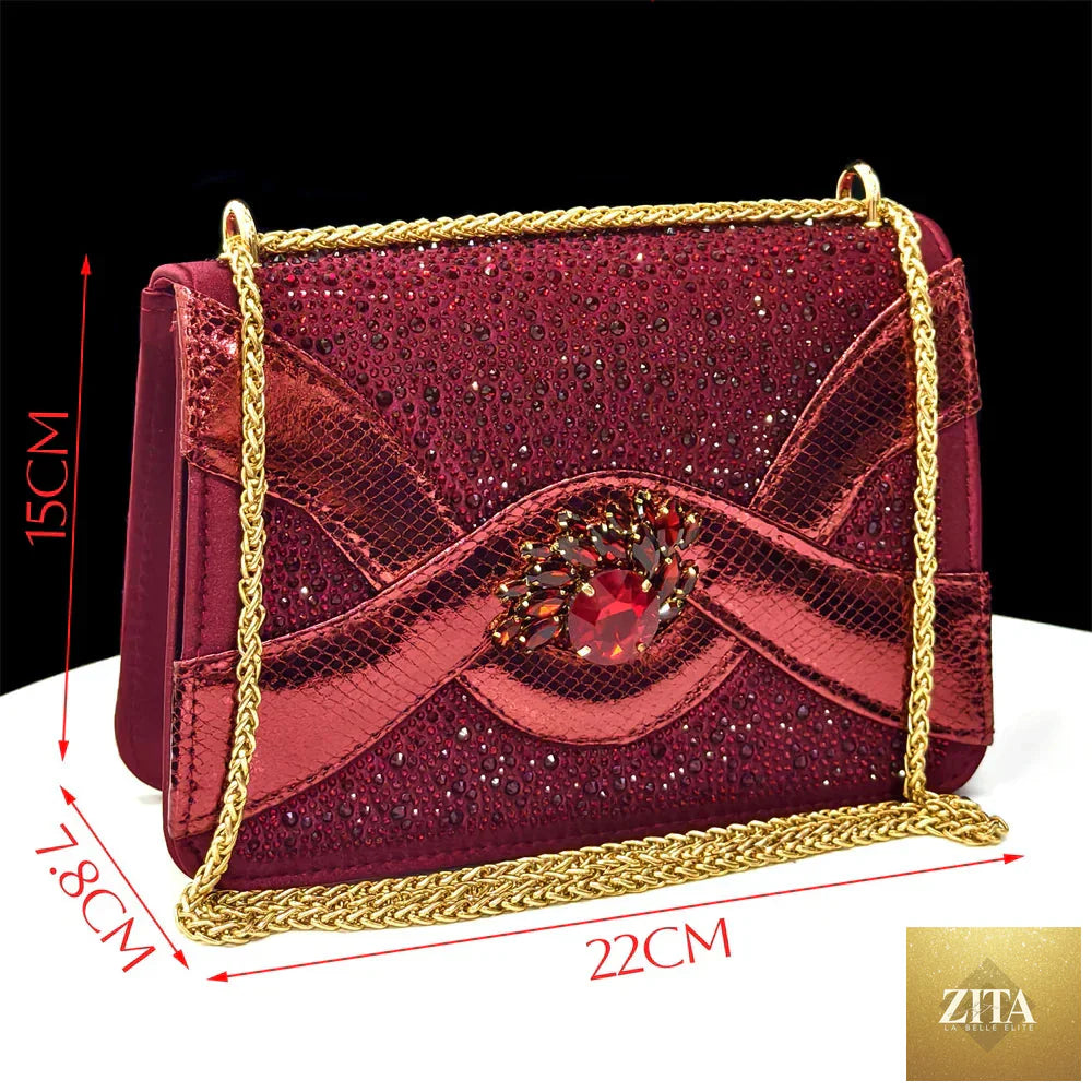 Elegant women's peep-toe heels and matching bag set by EdleessFashion, luxurious shoes and bags for sophisticated style.