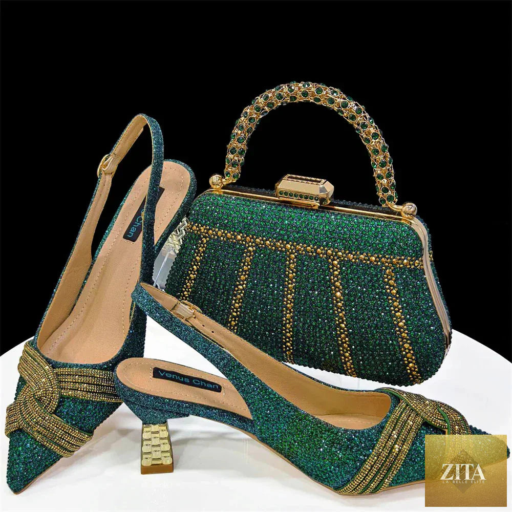Elegant Italian style shoes and matching bag set by EdleessFashion, featuring luxurious design and sophisticated craftsmanship.