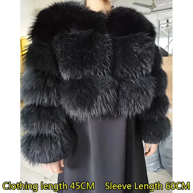 MAOMAOKONG Super Hot Winter Women Luxury Thick Real Raccoon Fur Coat Natural Fox Fur Jacket Plus Size Furry Jackets Female Vest ZITA LA BELLE ÉLITE