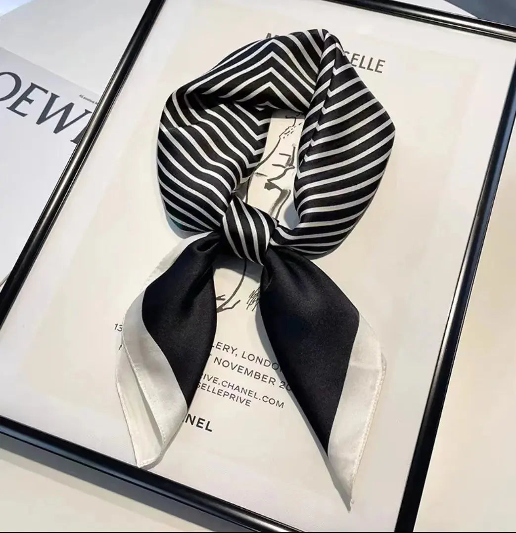 Fashion Luxury Brand 70cm Silk Square Scarf Women Satin Neck Tie Female Hair Bandana Headkerchief Shawl Wrap Hijab Echarpe ZITA LA BELLE ÉLITE