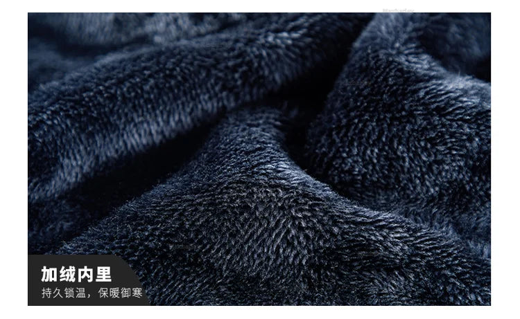 Maxbarley Winter Sportswear Set Mens Retro Training Thick Fleece Jacket + Pants Two Piece Set Casual Ski Running Tracksuit Suit ZITA LA BELLE ÉLITE