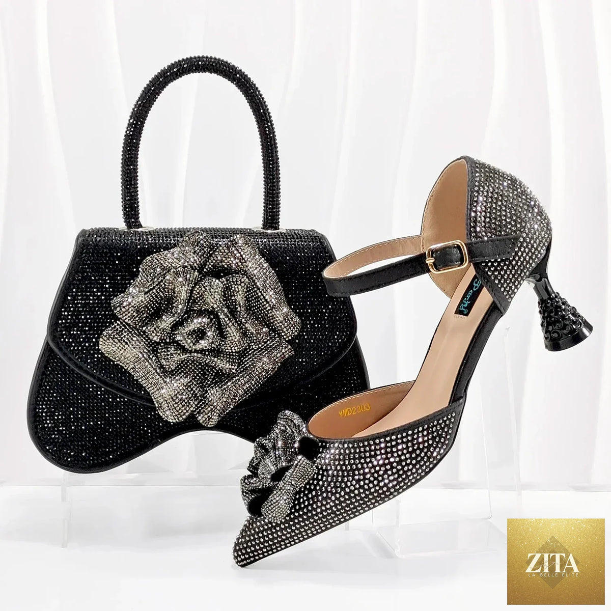 Luxurious shoes and matching bag set from EdleessFashion, featuring elegant design and high-quality materials.