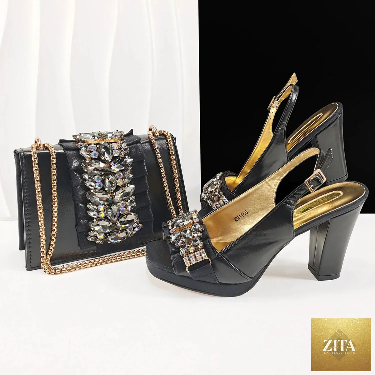 Elegant Italian shoes and matching bag set by EdleessFashion, featuring luxurious design and stylish craftsmanship.