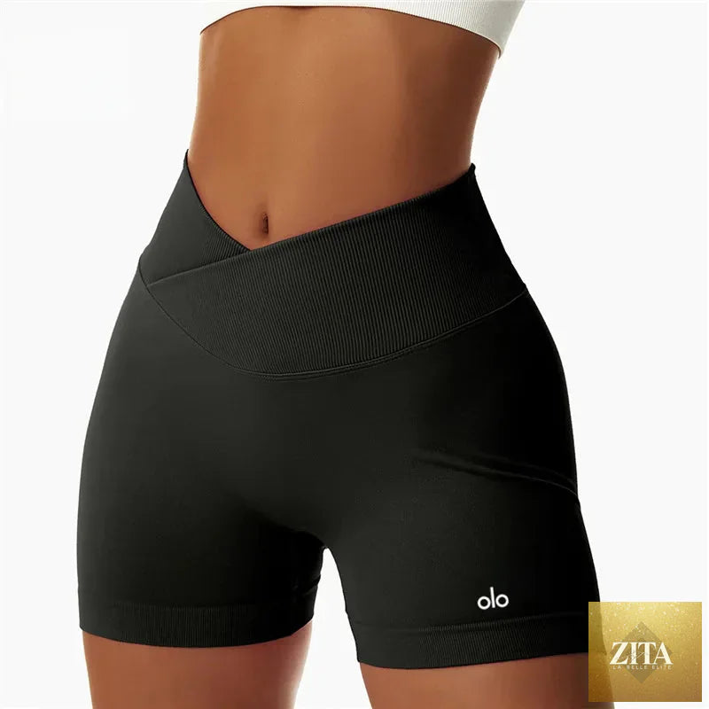 THRIXINE quick-dry yoga pants for high-intensity training, showcasing sleek, fitted active shorts designed for comfort and performance.
