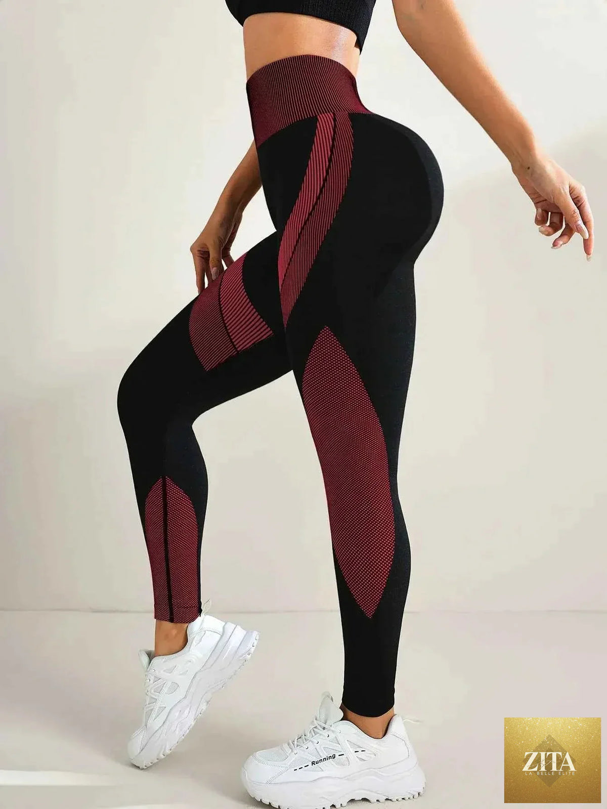 THRIXINE WANAYOU high waist seamless yoga leggings in black, showing their stretchy fabric and comfortable fit.