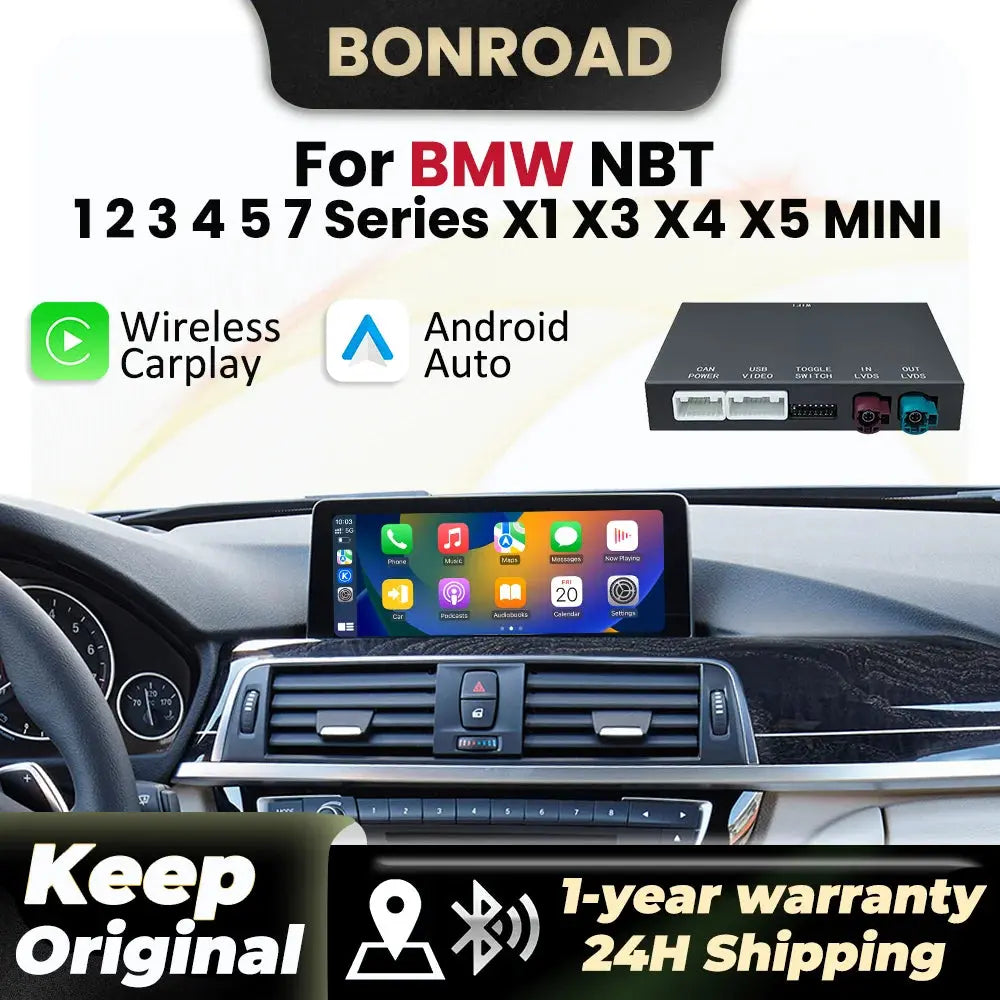 Wireless Apple CarPlay & Android Auto Mirror Link Functions Decoder For BMW NBT System 1 2 3 4 5 6 7 Series X1 X3 X4 X5 X6 MINI ZITA LA BELLE ÉLITE