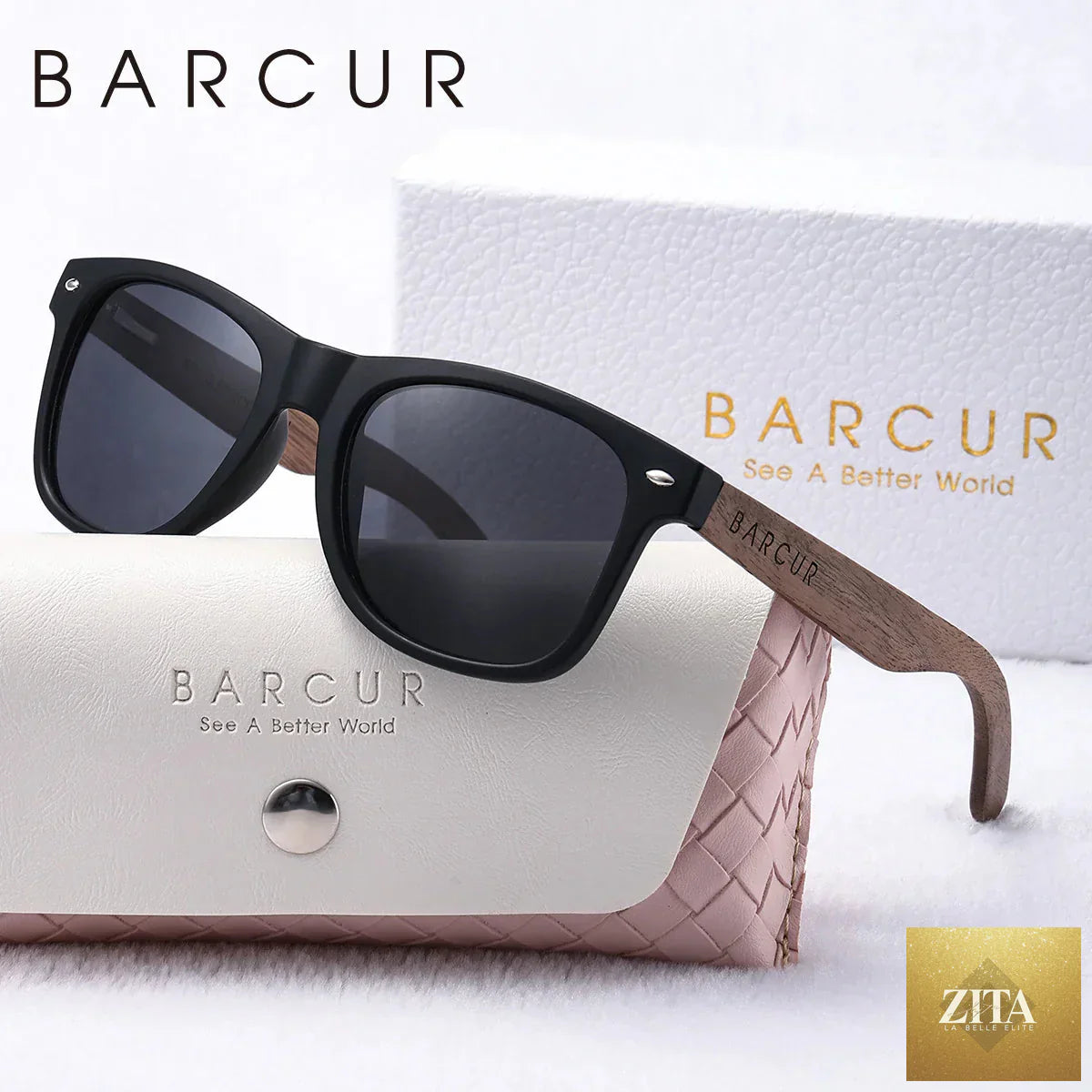 Stevvex BARCUR natural wood oval women’s sunglasses with dark luxury texture, wooden mirror legs, UVA/UVB protection, stylish summer eyewear.