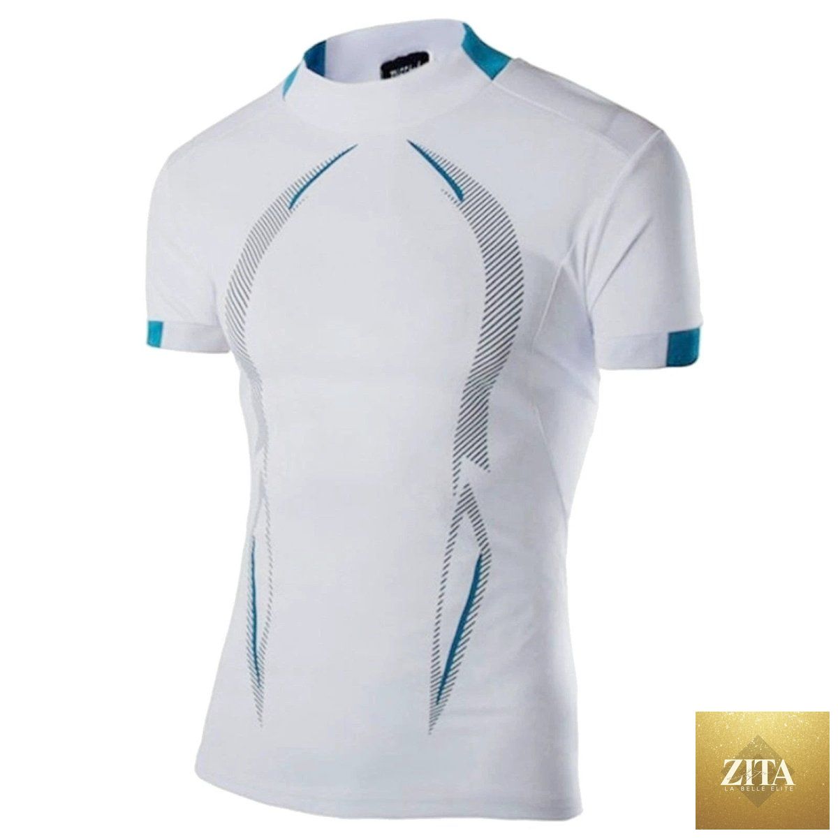 Mandotos men's breathable summer gym T-shirt with quick-drying fabric, ideal for jogging, running, and fitness training.
