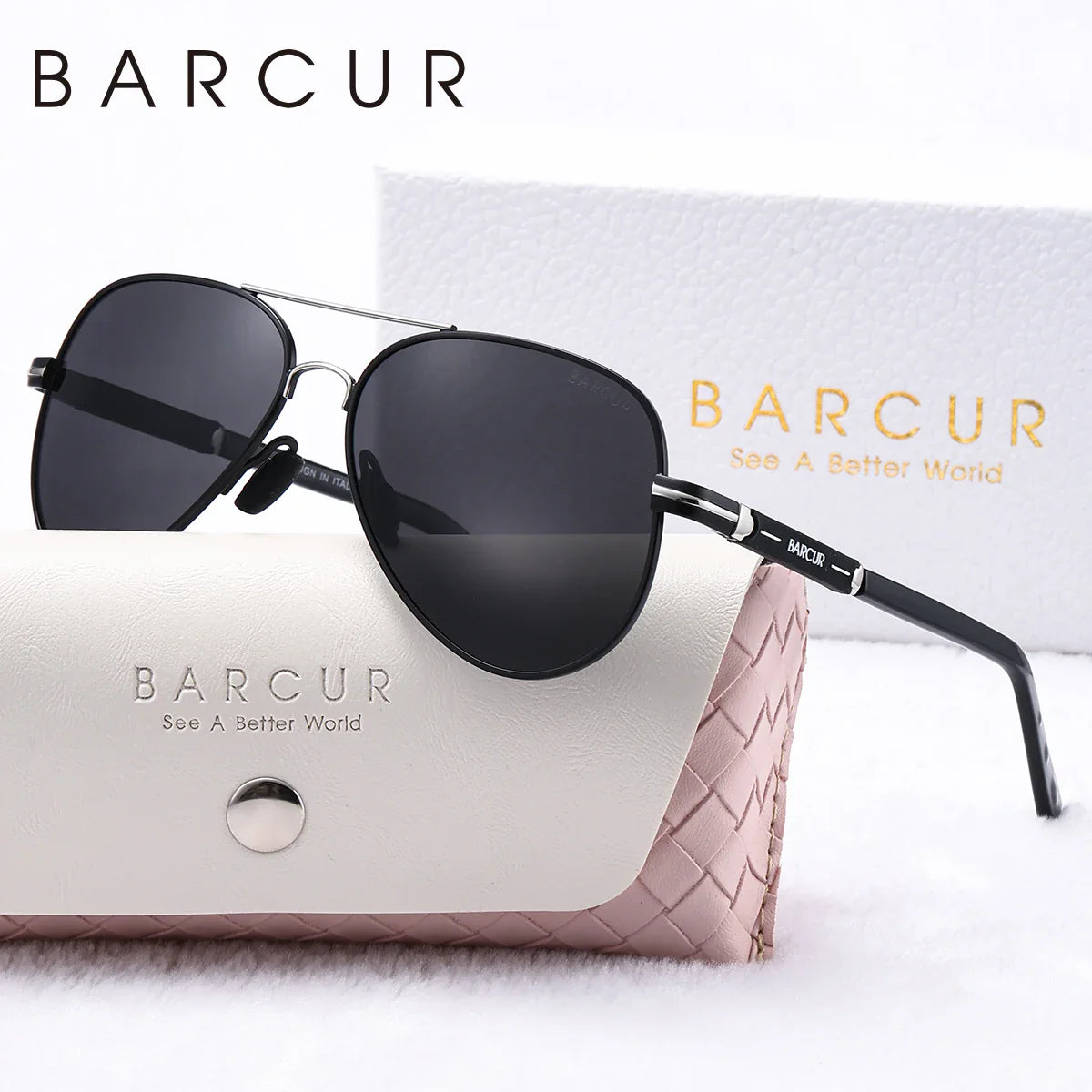 Stevvex Barcur oversized polarized sunglasses for women with elliptical metal frame and UV400 protection, fashionable summer eyewear