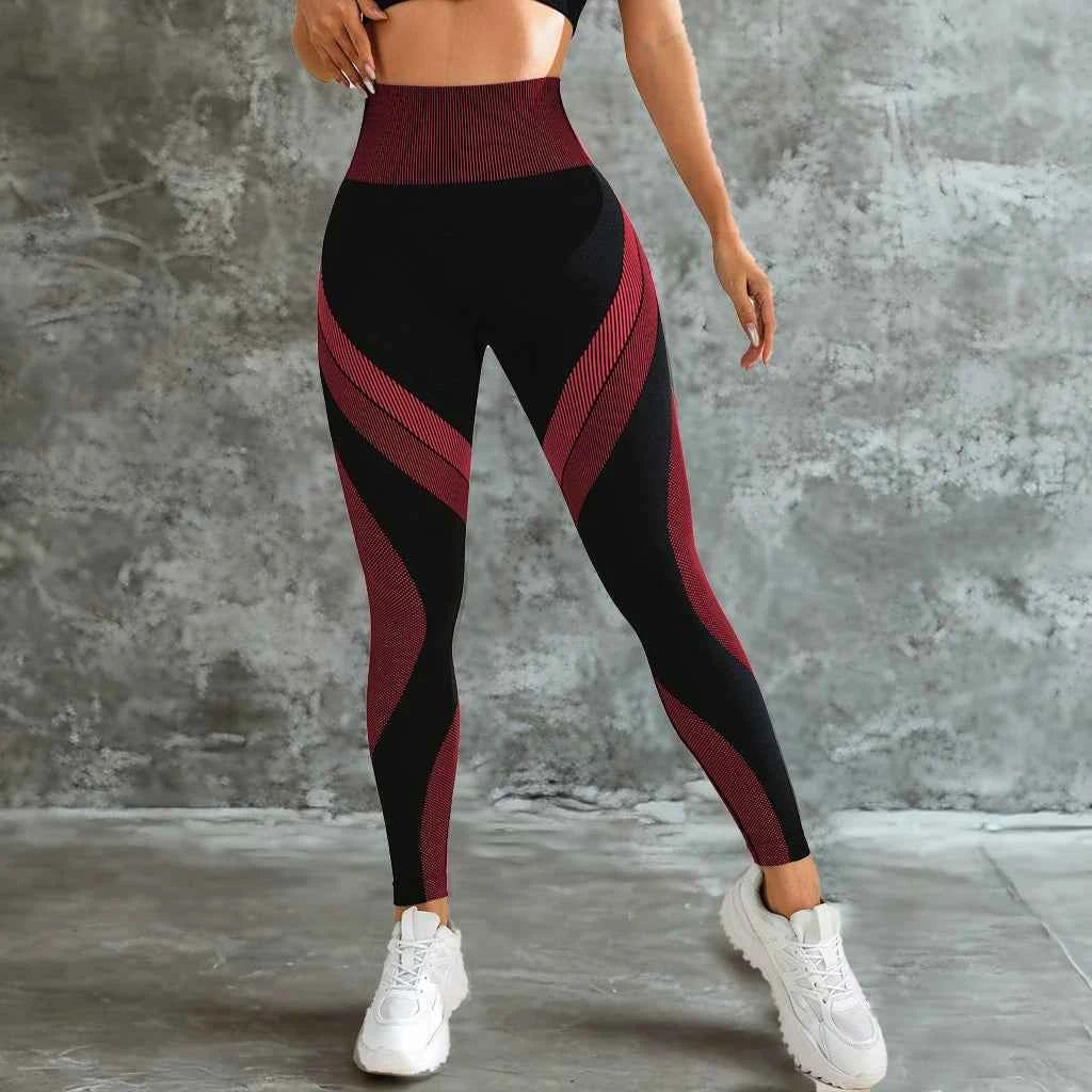 THRIXINE WANAYOU high waist seamless yoga leggings in black, showcasing the form-fitting design and smooth fabric.