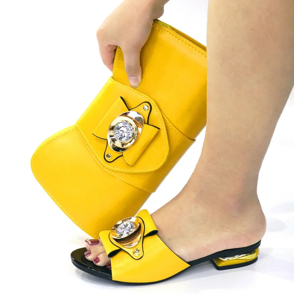 New Italian Shoes with Matching Bags Set EDL89
