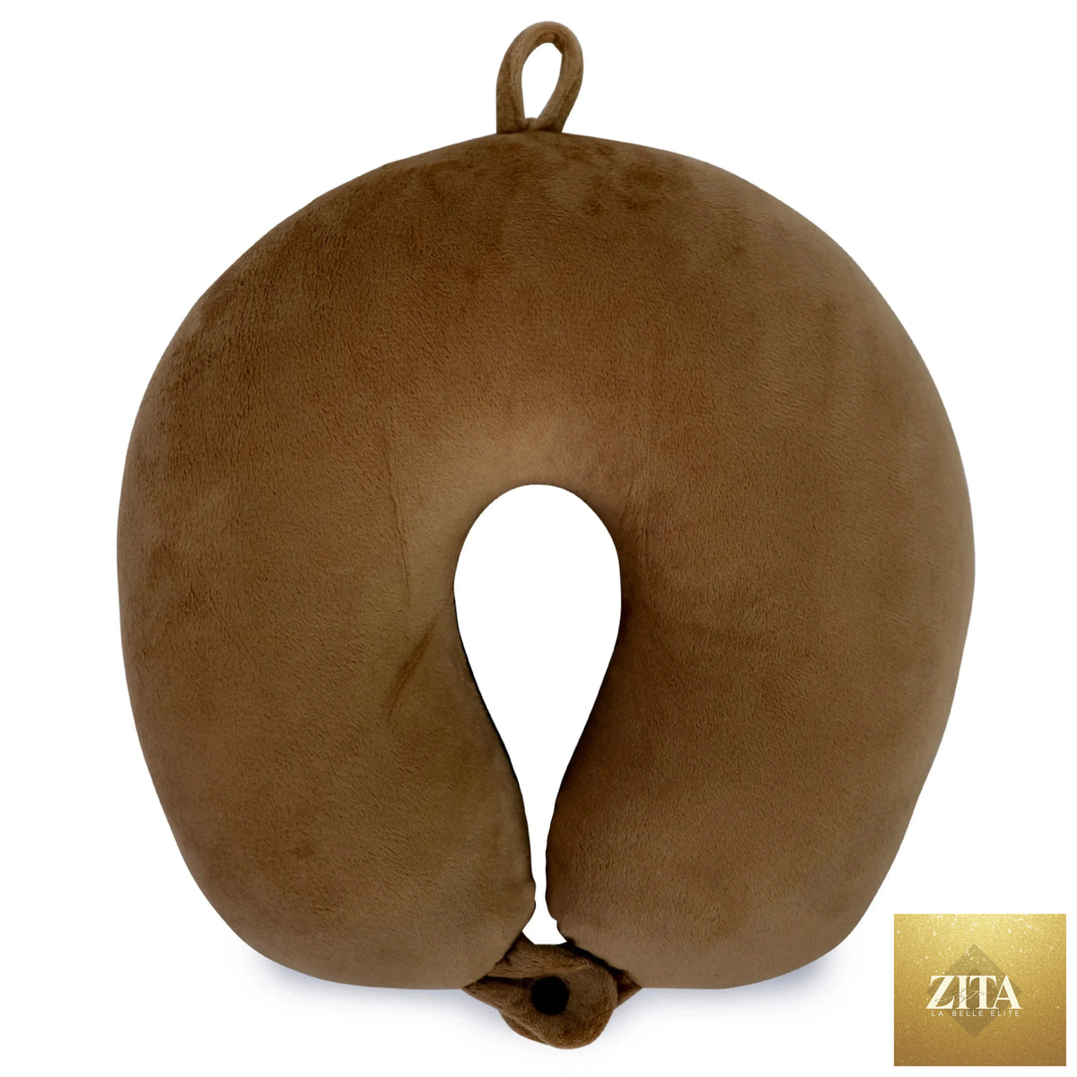 Travellty Plush Microbeads Travel Neck Pillow in soft fabric, designed for comfortable support during travel.
