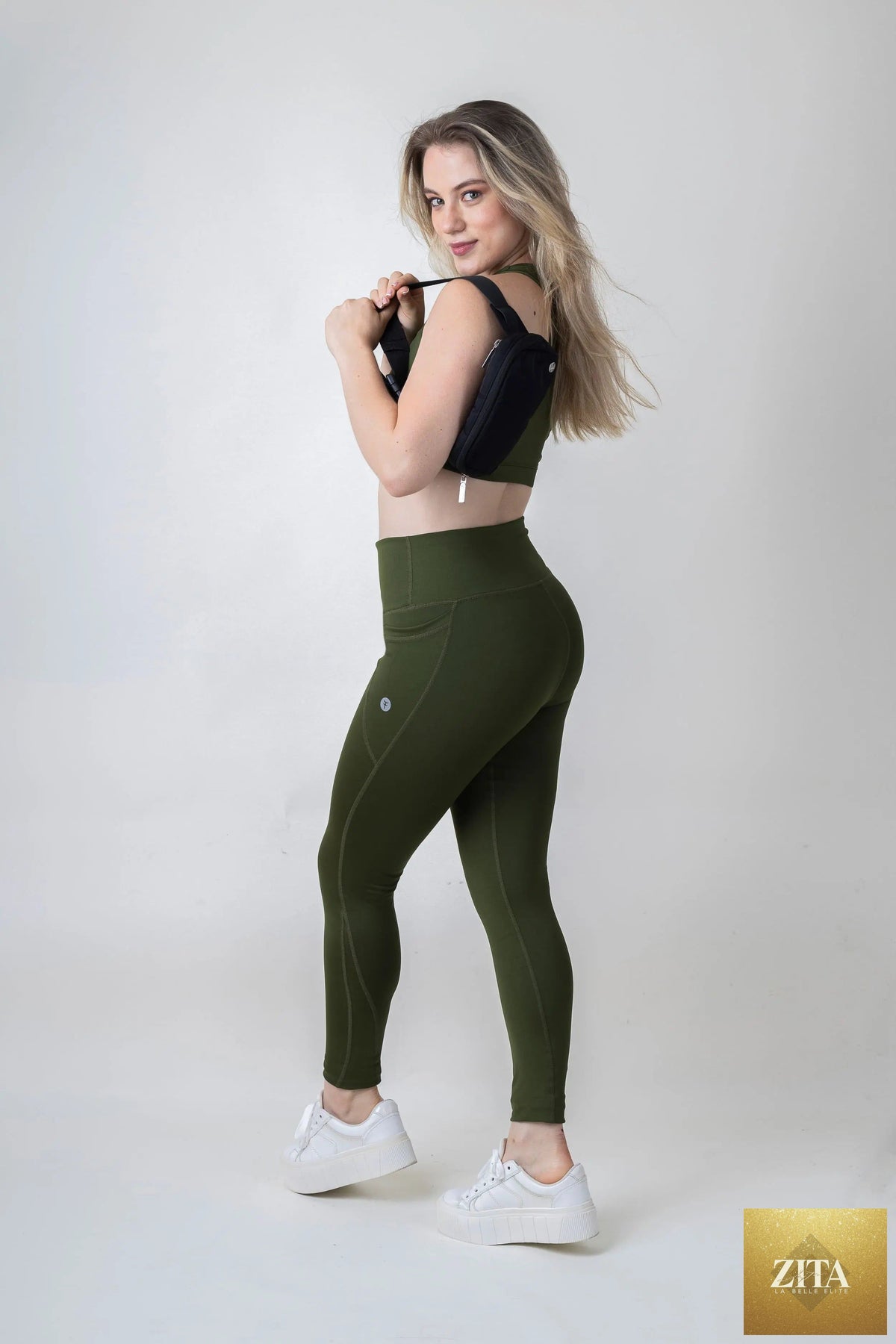 TangoFit timeless yoga leggings in black, high-waisted with a stretchy, comfortable fit, suitable for yoga and activewear.
