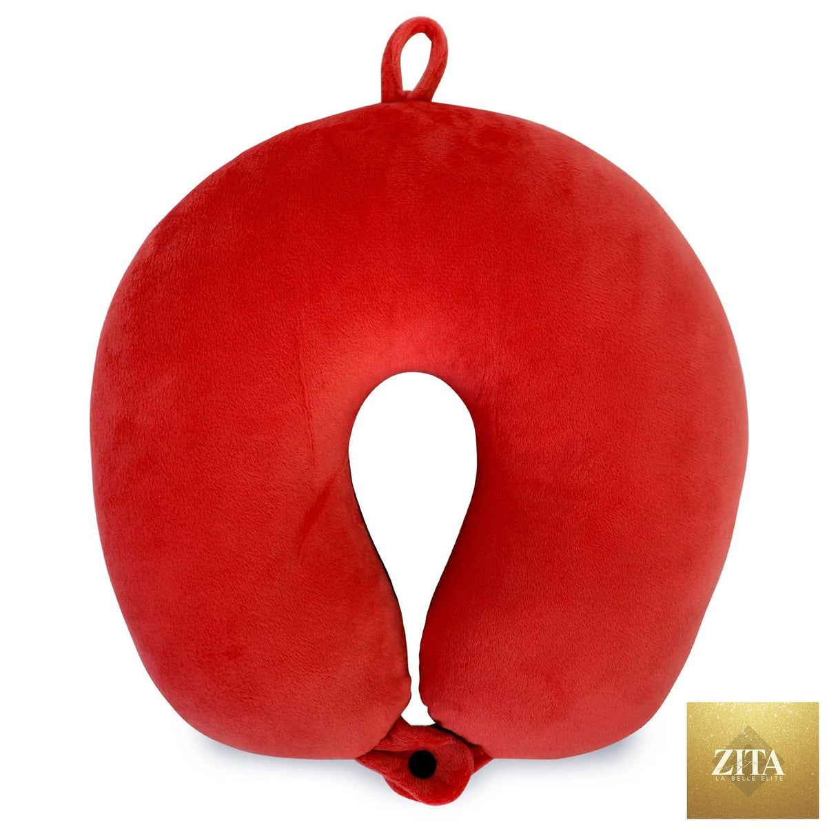 Travel Microbeads Neck Pillow by Travellty, soft plush material with microbead filling for comfortable support during travel.