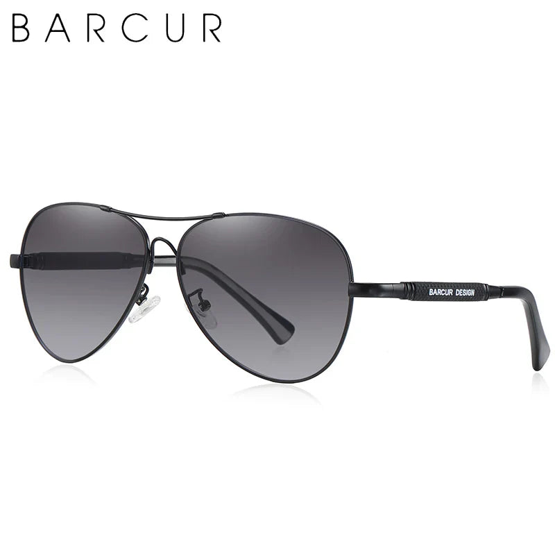 Stevvex BARCUR polarized pilot sunglasses for men with gradient mirror lenses, stainless steel frame, ideal for driving and outdoor activities