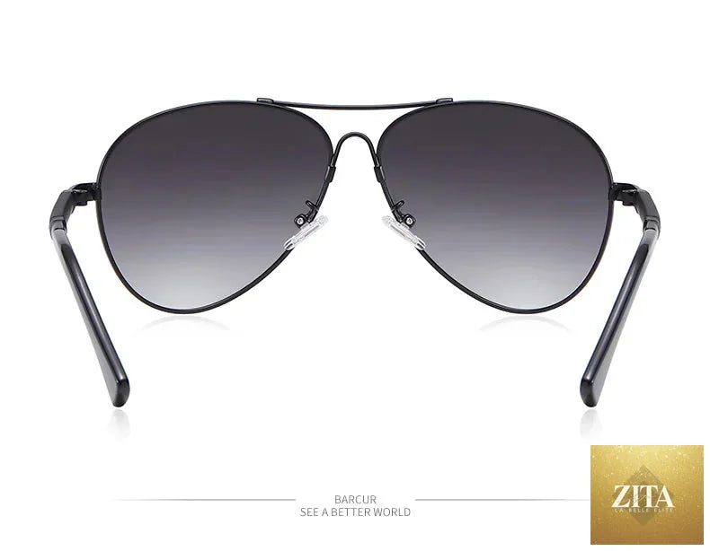 Stevvex BARCUR polarized pilot sunglasses for men with gradient mirror lenses, stainless steel frame, UV400 protection, stylish aviator design