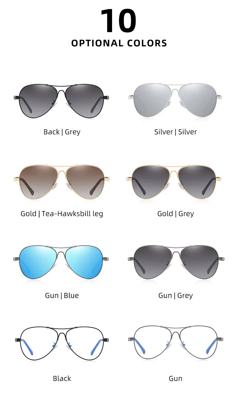 Stevvex BARCUR polarized pilot sunglasses for men with gradient mirror lenses, stainless steel frame, UV400 protection, ideal for outdoor activities.