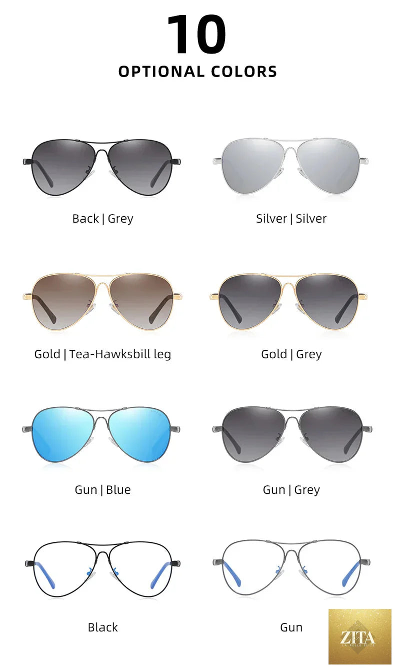 Stevvex BARCUR polarized pilot sunglasses for men with gradient mirror lenses, stainless steel frame, ideal for outdoor activities and driving.
