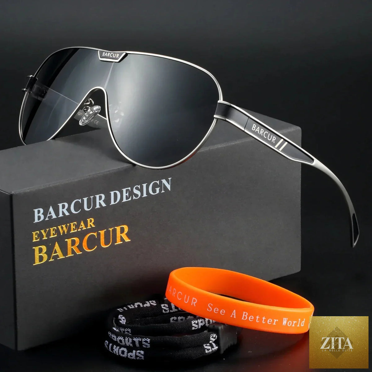Stevvex men's polarized sunglasses with special-shaped UV400 protective lenses and stainless steel frame.