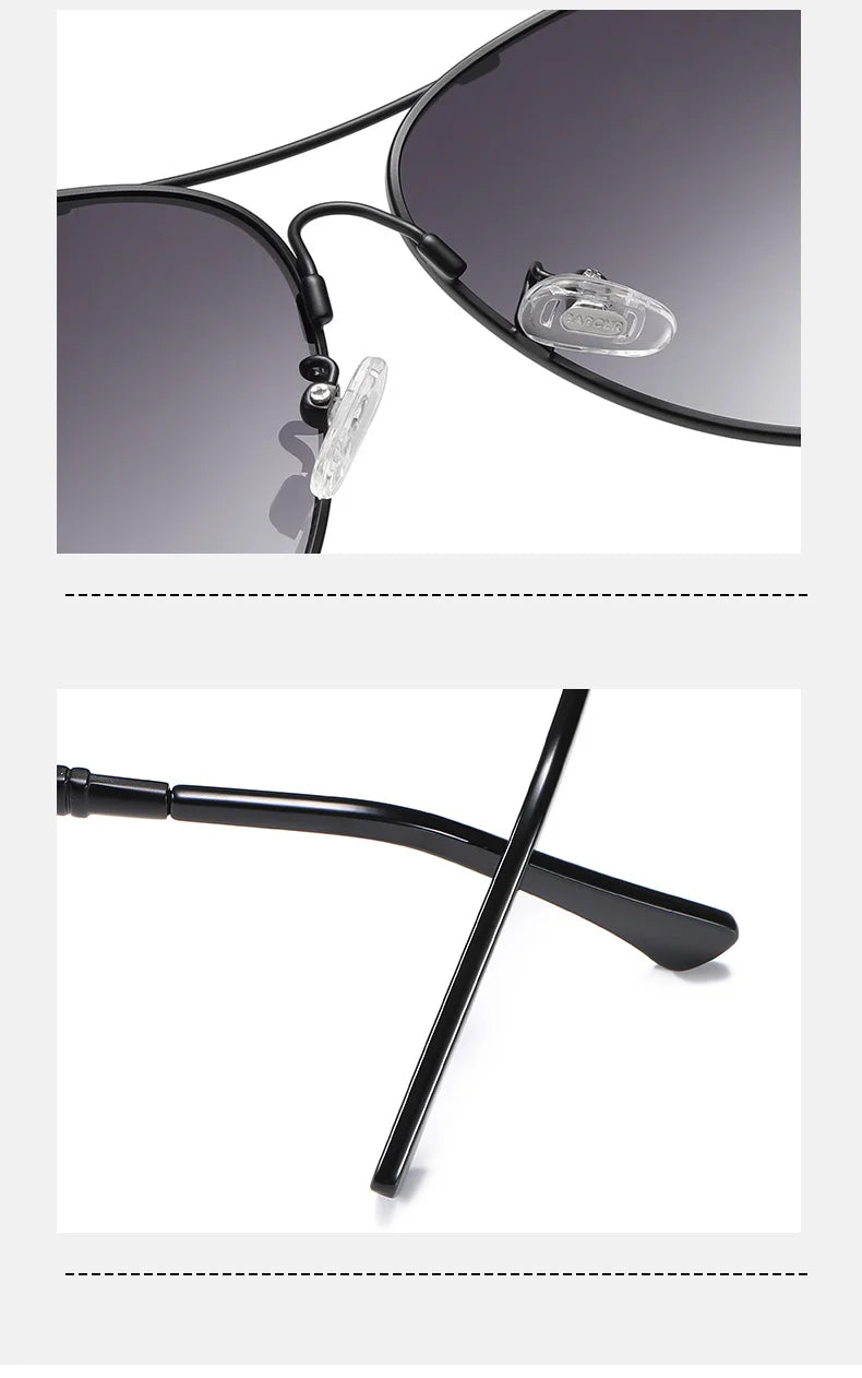 Stevvex BARCUR polarized pilot sunglasses for men with gradient mirror lenses, stainless steel frame, UV400 protection, stylish aviator design