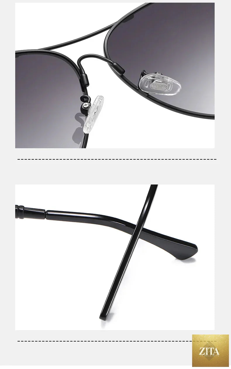 Stevvex BARCUR polarized pilot sunglasses for men with gradient mirror lenses, stainless steel frame, ideal for outdoor activities.