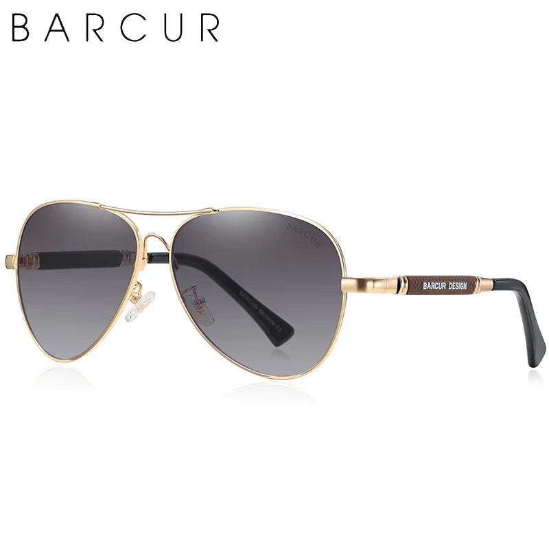 Stevvex BARCUR polarized pilot sunglasses for men with gradient mirror lenses, stainless steel frame, ideal for outdoor activities.